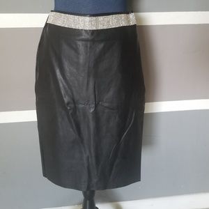 Black authentic leather shirt.